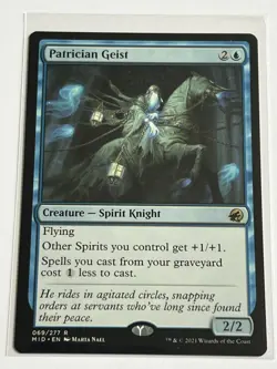 Patrician Geist 69 MTG Innistrad Midnight Hunt 2023 Mint 9.0 + Non Foil Rare - Image 2