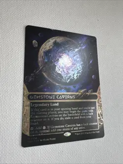Magic MTG GALAXY FOIL Gemstone Caverns (0016) (Borderless) Edge of Eternities - Image 1