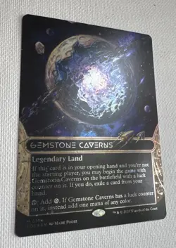 Magic MTG GALAXY FOIL Gemstone Caverns (0016) (Borderless) Edge of Eternities - Image 2