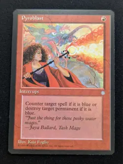 Pyroblast - Ice Age - NM - MTG - Magic the Gathering - Red - Interrupt - Image 1