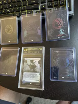 MTG Phyrexia Oil Slick Raised Foil 1 of each and graded polluted delta DEAL! - Image 1