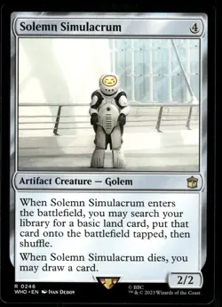 1x Solemn Simulacrum - Universes Beyond: Doctor Who - NM - MTG - Image 1