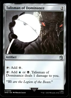 1x Talisman of Dominance - Universes Beyond: Doctor Who - NM - MTG - Image 1