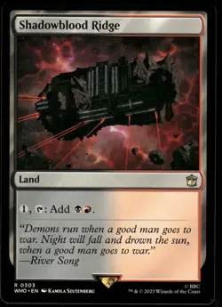 1x Shadowblood Ridge - Universes Beyond: Doctor Who - NM - MTG - Image 1