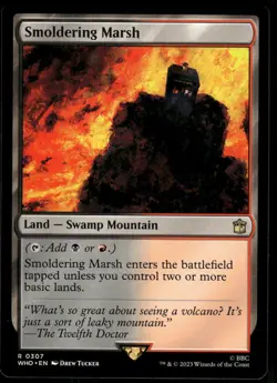 1x Smoldering Marsh - Universes Beyond: Doctor Who - NM - MTG - Image 1