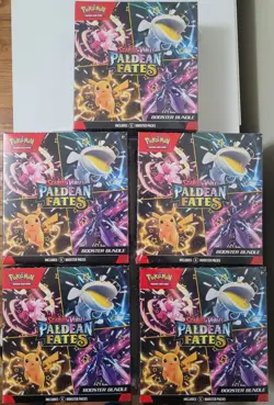 LOT OF (5) Pokemon TCG Scarlet & Violet Paldean Fates Booster Bundle Bundles Box - Image 1