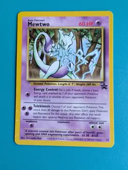 Pokemon TCG Mewtwo WOTC Black Star Promo #12 LP/MP - Image 1