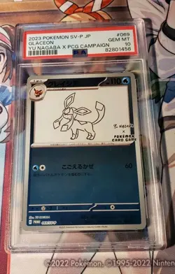 Pokemon Glaceon Yu Nagaba Japanese Reverse Holo Promo 069/SV-P PSA 10 Gem Mint - Image 1