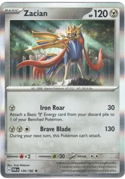 Zacian 136/182 Sv04: Paradox Rift Holo - Pokemon TCG - NM - Image 1