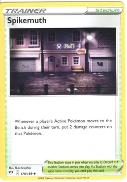 Spikemuth 170/189 Uncommon Darkness Ablaze Pokemon TCG - Image 1