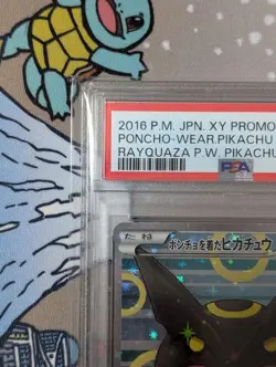 PSA 9 Poncho Wear Pikachu 231/XY-P Black Rayquaza Promo Pokemon Japanese 2016 - Image 2