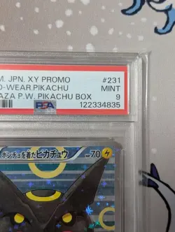 PSA 9 Poncho Wear Pikachu 231/XY-P Black Rayquaza Promo Pokemon Japanese 2016 - Image 3