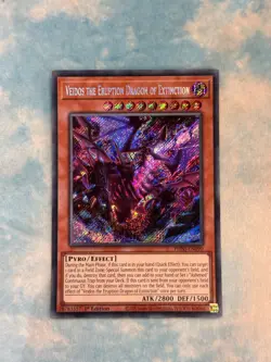 YUGIOH VEIDOS THE ERUPTION DRAGON OF EXTINCTION SECRET RARE NM PHNI-EN090 - Image 1