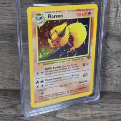 CGC NM/MINT+ 8 Flareon Holo 3/64 1999 Jungle Pokemon Card - Image 3