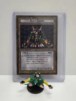 Yu-Gi-Oh Dungeon Dice Monsters - Figure & Card - Blast-Lizard - Image 1