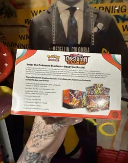 2023 Pokemon Scarlet & Violet Obsidian Flames Build & Battle Stadium Box Sealed! - Image 3