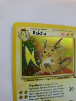 Raichu Fossil Set Holo Pokemon Card Base Jungle WOTC - Image 2