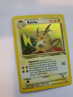 Raichu Fossil Set Holo Pokemon Card Base Jungle WOTC - Image 5
