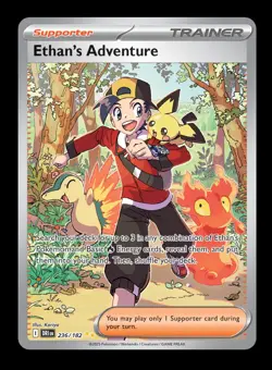 Ethan's Adventure Holo Secret Rare Card SIR 236/182 Sv10: Destined Rivals - Image 1