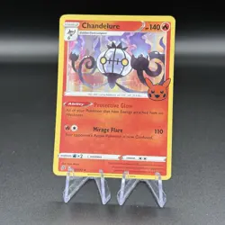 2022 Pokemon 33/192 CHANDELURE Holo Trick Or Trade NM/MT Rare - Image 1