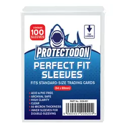 Protectodon Perfect Fit Trading Card Sleeves Clear Standard Size for Pokemon/MTG - Image 1
