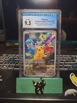 Pikachu 001/SV-P Scarlet Violet Black Star Promo Pokemon Card CGC 9.5 GEM MT - Image 1