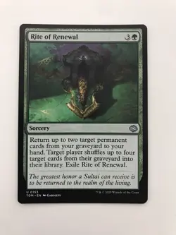 Rite of Renewal MTG Magic the Gathering Card NM Near Mint TDM - Image 1