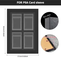 4 Slot Graded Card Display Frame PSA Trading Card Pokemon Yugioh TCG Wall Mount - Image 4