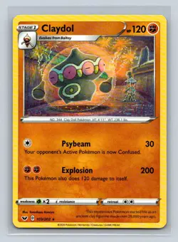 Claydol #103/202 SWSH01: Sword & Shield Base Set Rare - Pokemon Card D6 - Image 1