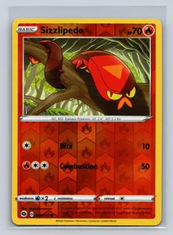 Sizzlipede #09/73 Champion's Path Reverse Holo Common - Pokemon Card D6 - Image 1