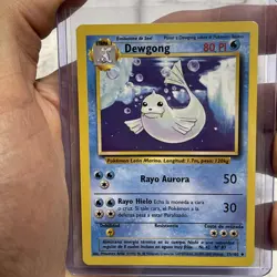 Pokemon DEWGONG 25/102 BASE SET VINTAGE WOTC Pokemon Card Unlimited NM Spanish - Image 1