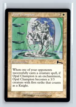 OPAL CHAMPION - MTG Magic the Gathering Card - Urza's Legacy - Common - Image 1