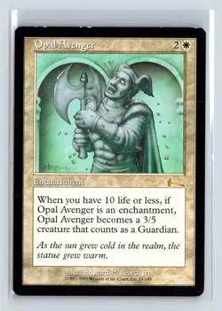 OPAL AVENGER - MTG Magic the Gathering Card - Urza's Legacy - Rare - Image 1