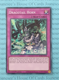JUSH-EN010 Dracotail Horn Super Rare Yu-Gi-Oh Card 1st Edition New - Image 1