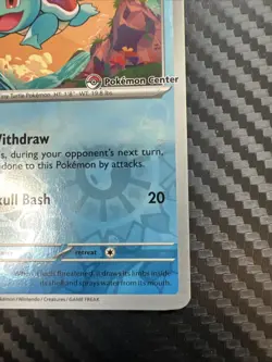 Squirtle 007/165 Pokemon Center Stamped Promo Reverse Holo Card NM - Image 5