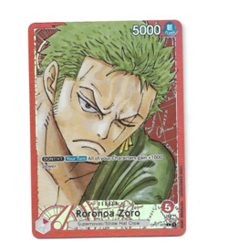One Piece Card Game Zoro OP01-001 L Leader Alternate Art Card NM - Image 1