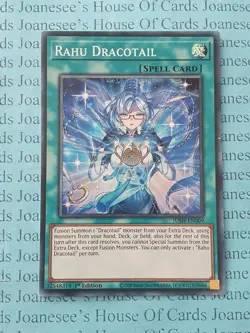 JUSH-EN009 Rahu Dracotail Super Rare Yu-Gi-Oh Card 1st Edition New - Image 1