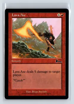 LAVA AXE - MTG Magic the Gathering Card - Urza's Legacy - Common - Image 1