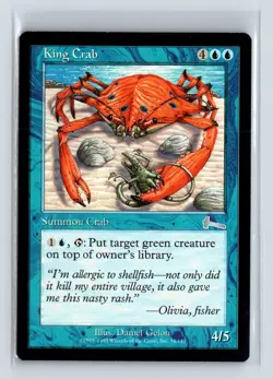 KING CRAB - MTG Magic the Gathering Card - Urza's Legacy - Uncommon - Image 1