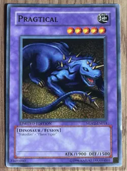 PRAGTICAL Konami Yu-Gi-Oh Dinosaur Fusion Trakodon Flame Viper MDP2-EN014 Card - Image 1