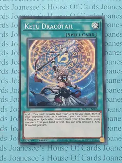 JUSH-EN008 Ketu Dracotail Super Rare Yu-Gi-Oh Card 1st Edition New - Image 1