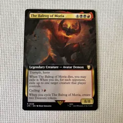 MTG [The Balrog of Moria] Tales of Middle-earth 0129 Reg Rare NM/MT+ *Free Ship* - Image 1