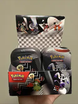 Pokemon TCG Black Bolt White Flare Unova Mini Tin Set of 8 WITH Display Box - Image 3