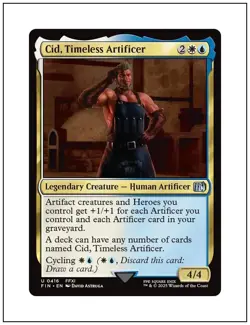 1x Cid, Timeless Artificer 0416, Final Fantasy, Magic the Gathering MTG NM - Image 1