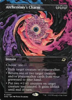 MTG - Archenemy's Charm *Borderless* EOE Set. N/M - Image 1
