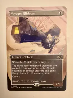 MTG Voyager Glidecar #0299 Borderless Rare Aetherdrift (DFT) - Image 1