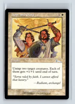 HOPE AND GLORY - MTG Magic the Gathering Card - Urza's Legacy - Uncommon - Image 1