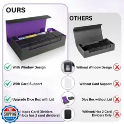 Jaffzora Card Deck Box for MTG Commander, Large 6 in 1 Card Storage Display C - Image 2