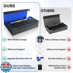 Jaffzora Card Deck Box for MTG Commander, Large 6 in 1 Card Storage Display C - Image 2