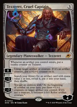 MTG magic cards 1x Tezzeret, Cruel Captain Edge of Eternities NM-Mint, English - Image 1